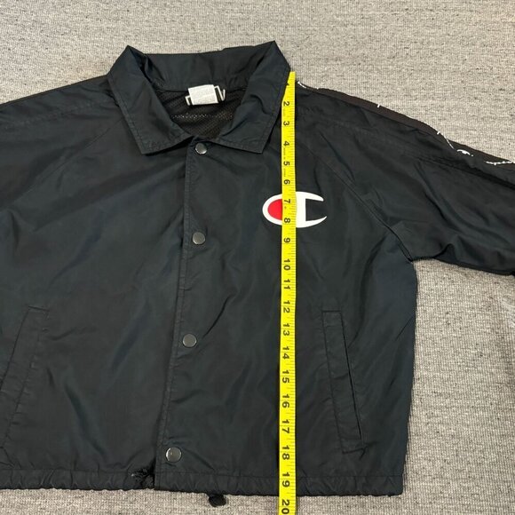 Champion Women's Cropped Coaches Jacket Long Sleeve Button Fly Closure Size S - Picture 8 of 16